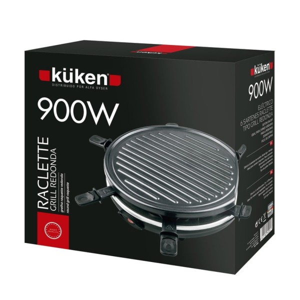 Raclette grill redonda kuken 900w